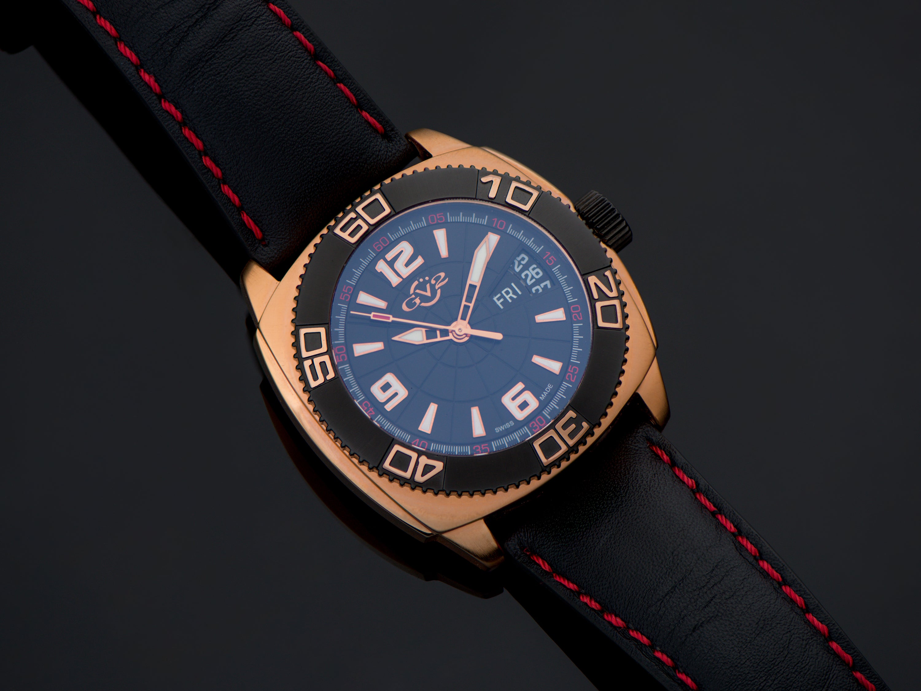 Gevril Hercules Watch ESA 9158 Dynotron Electronic Movement