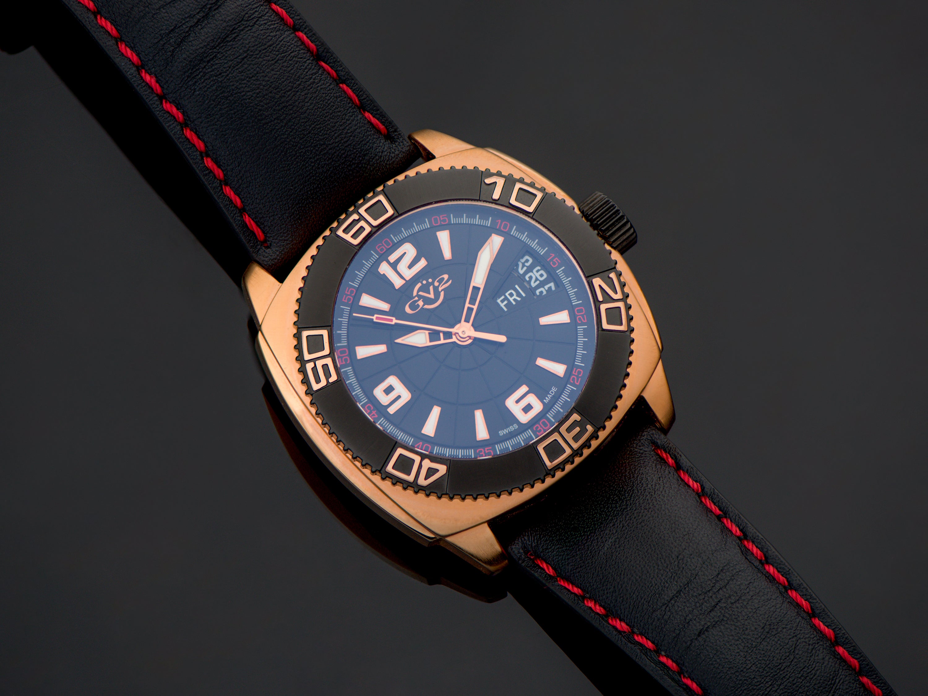 Gevril Hercules Watch ESA 9158 Dynotron Electronic Movement