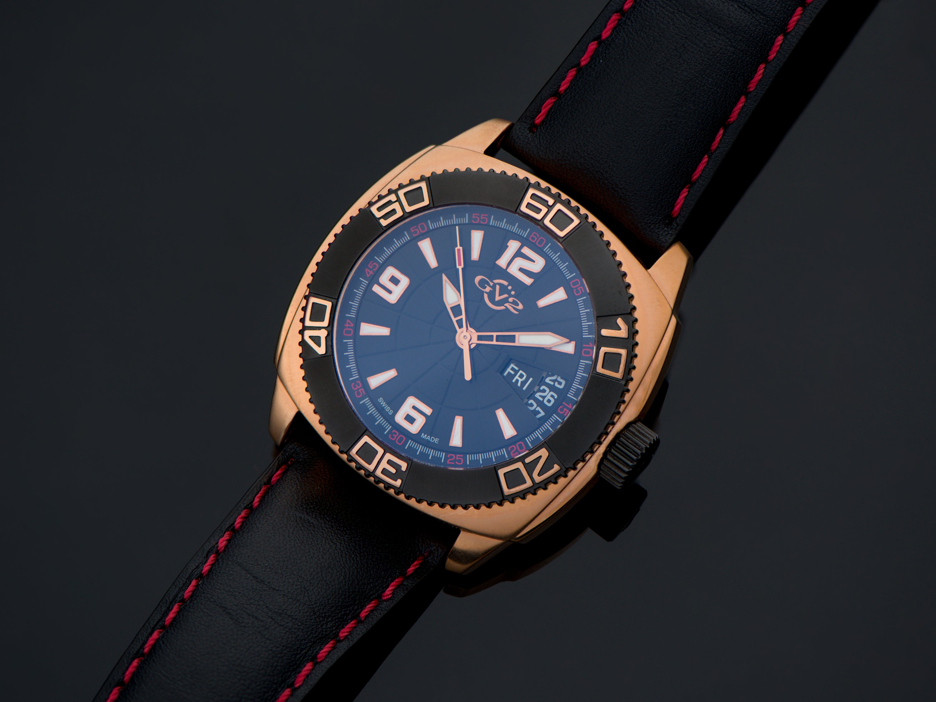 Gevril Hercules Watch ESA 9158 Dynotron Electronic Movement