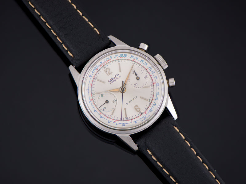 Gruen Chronograph Valjoux 7730 Watch Chronograph Running