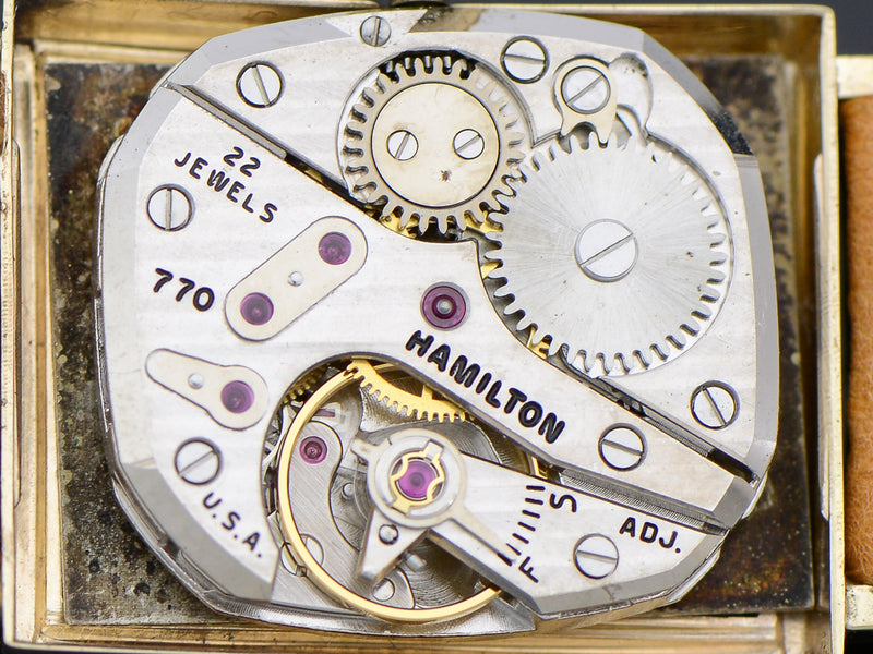 Hamilton 10K Solid Gold Brockton Vintage Watch Movement