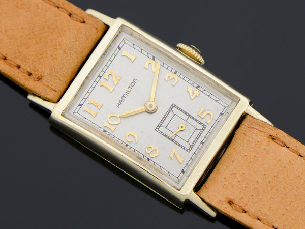 Hamilton 10K Solid Gold Brockton Vintage Watch