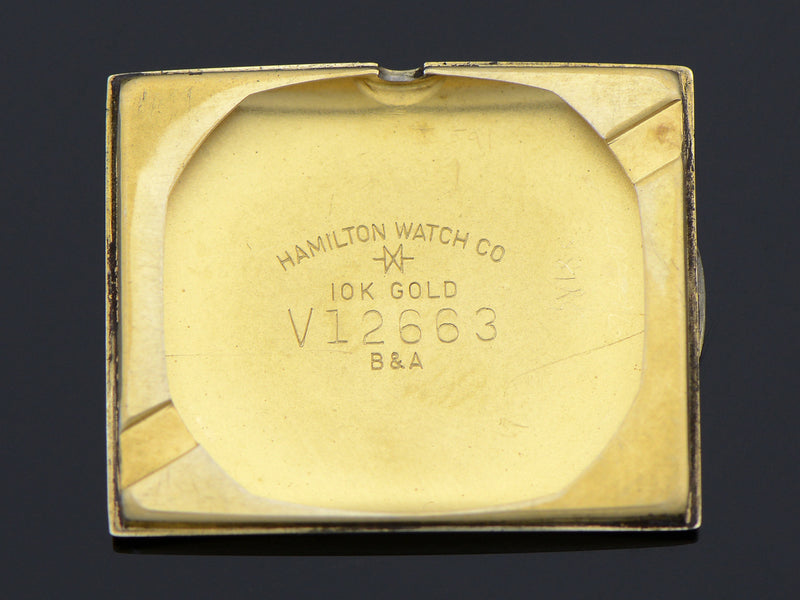 Hamilton 10K Solid Gold Brockton Vintage Watch Case Back
