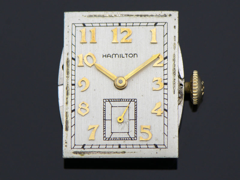 Hamilton 10K Solid Gold Brockton Vintage Watch Dial