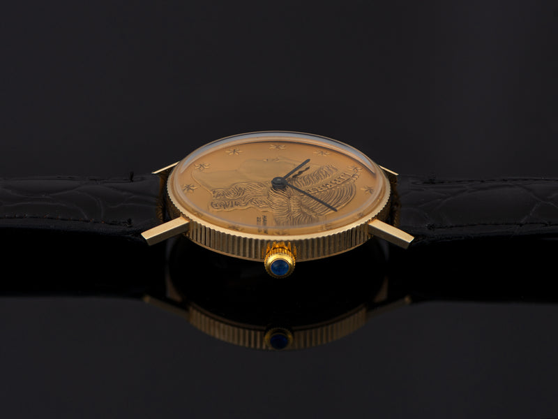 Hamilton 14K Gold Liberty Coin Watch