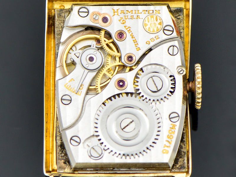 Hamilton 14K Solid Gold Brock Watch 982 Movement | Vintage