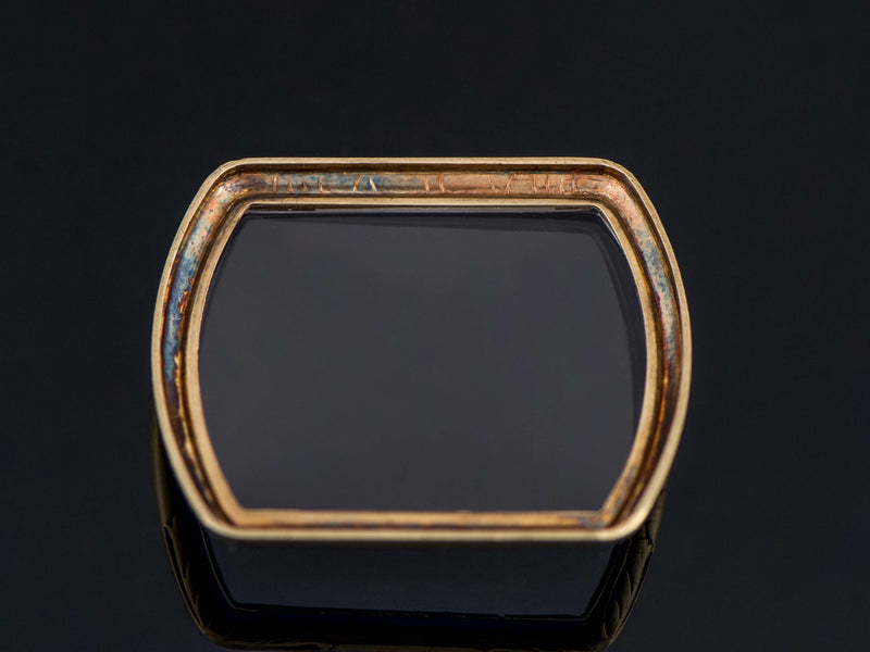 Hamilton 14K Solid Green Gold Tonneau Matching Serial Number Under Watch Bezel