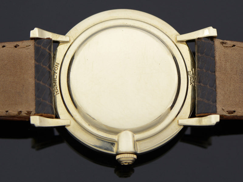 Hamilton 14K Yellow Gold Bradford "B" watch caseback