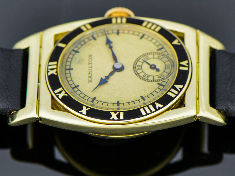 Hamilton 14K Yellow Gold Piping Rock Watch With Unique Dial | Vintage