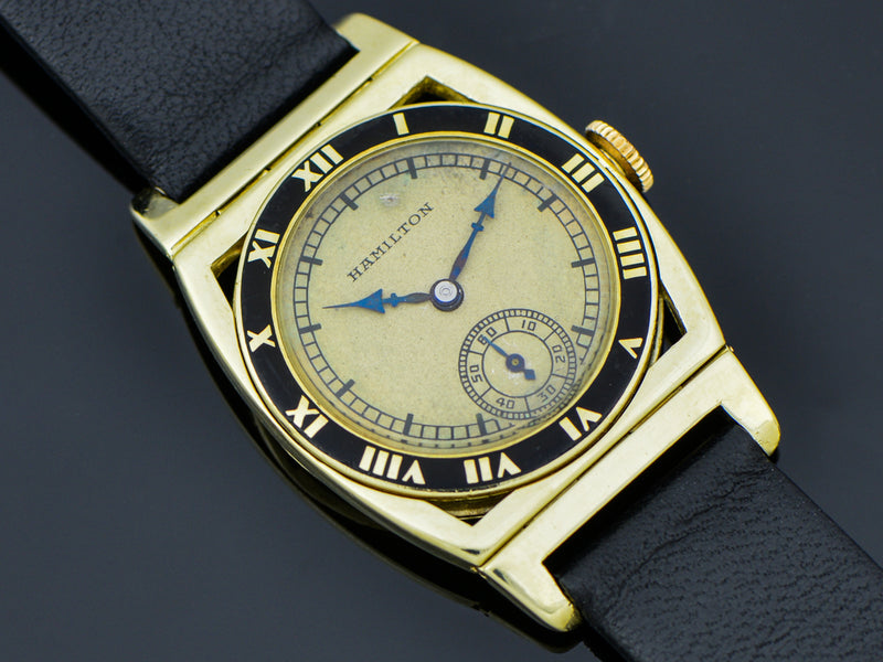 Hamilton 14K Yellow Gold Piping Rock Watch With Unique Dial | Vintage