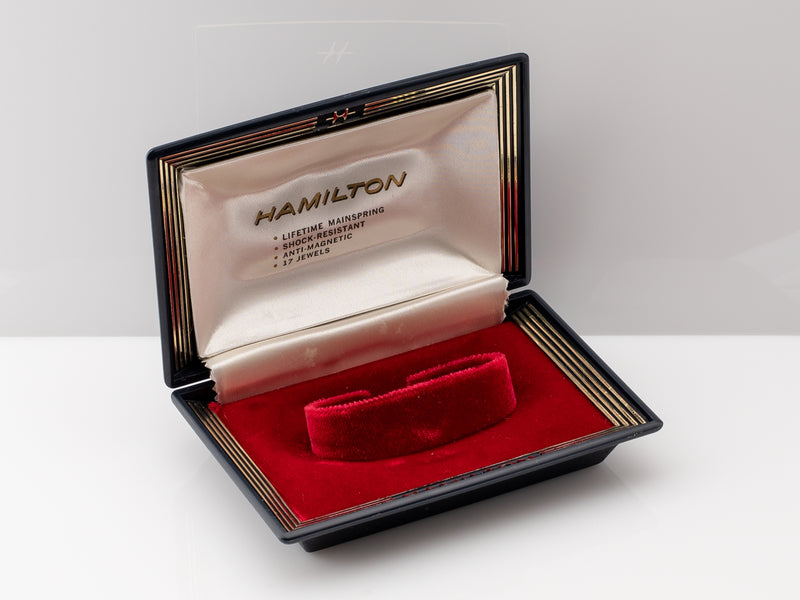 Hamilton 17 Jewel Manual Wind Black Clamshell Box