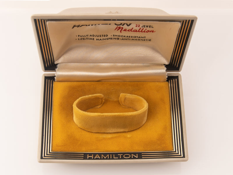 Hamilton 22 Jewel Medallion Clamshell Box Inner Lower