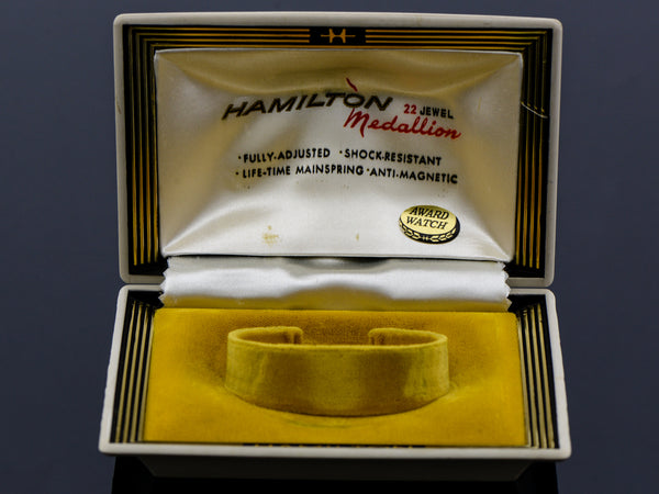 Hamilton 22 Jewel Medallion Clamshell Watch Box