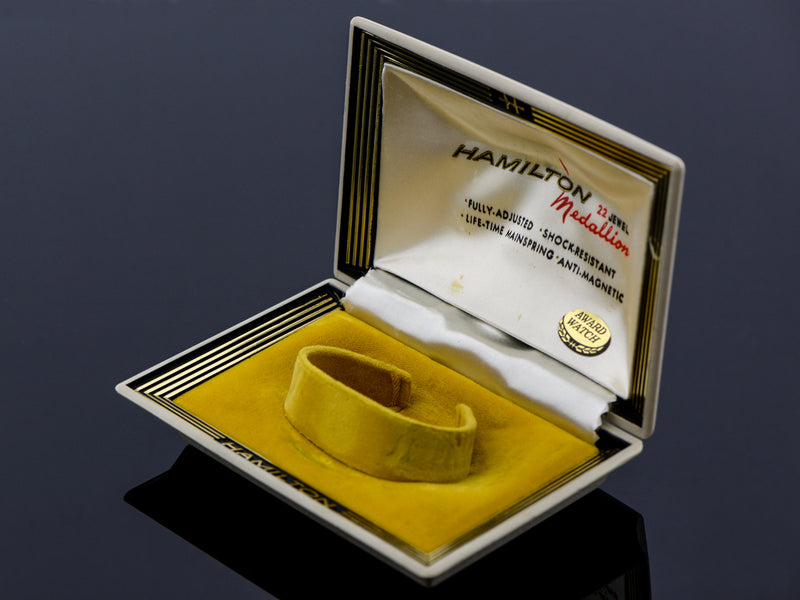 Hamilton 22 Jewel Medallion Clamshell Watch Box
