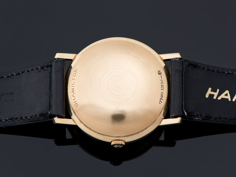 Hamilton Accumatic A-201 Watch 14K Yellow Gold "Pumpkin" Case Back