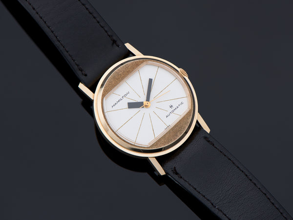 Hamilton Accumatic A-201 Watch 14K Yellow Gold "Pumpkin"