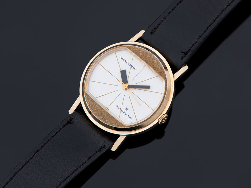 Hamilton Accumatic A-201 Watch 14K Yellow Gold "Pumpkin"