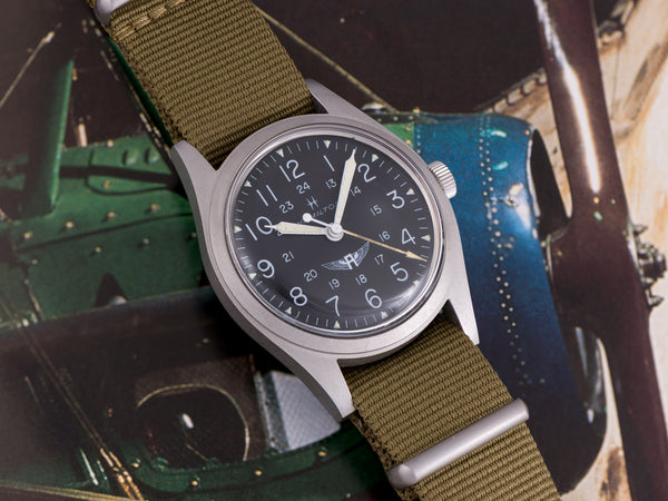 Hamilton Avirex Branded 9219 Hacking Khaki Field Watch