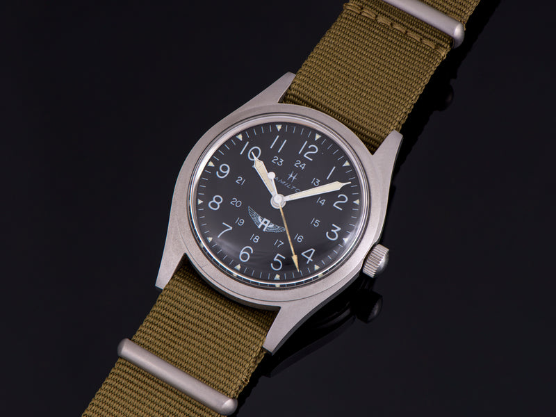 Hamilton Avirex Branded 9219 Hacking Khaki Field Watch