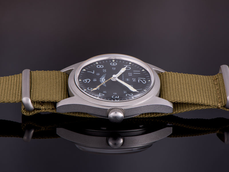 Hamilton Avirex Branded 9219 Hacking Khaki Field Watch