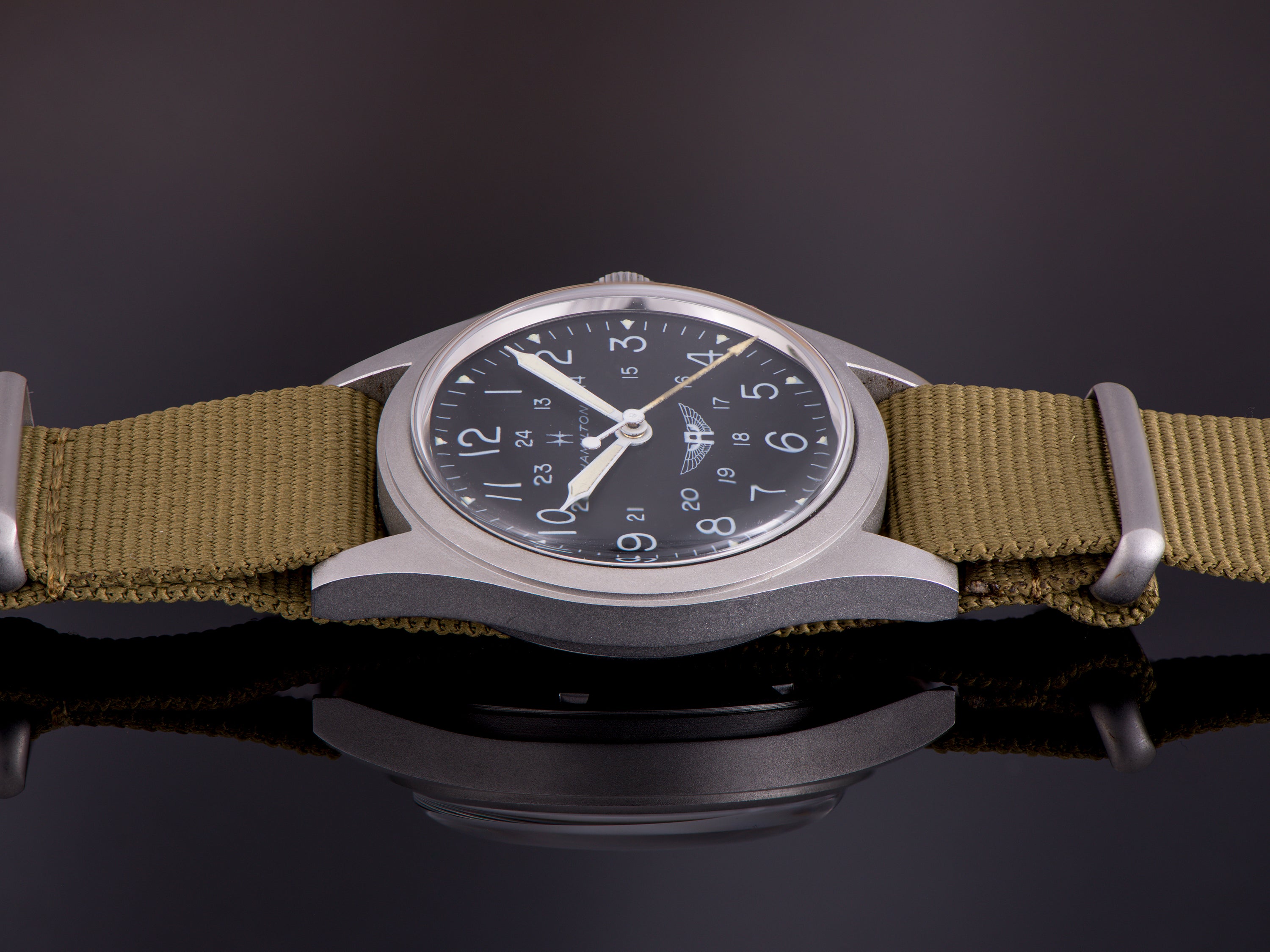 Hamilton Avirex Branded 9219 Hacking Khaki Field Watch
