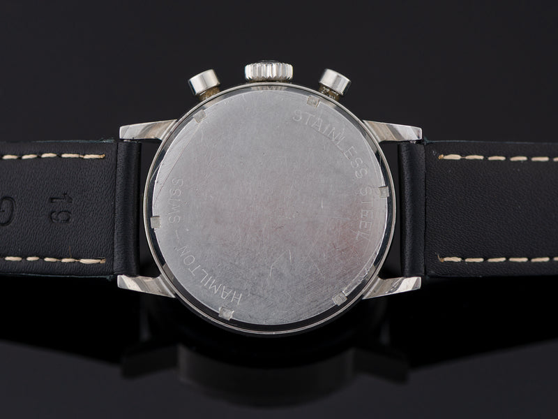 Hamilton Buren Chronograph Reverse Panda Valjoux 7736 Watch Case Back