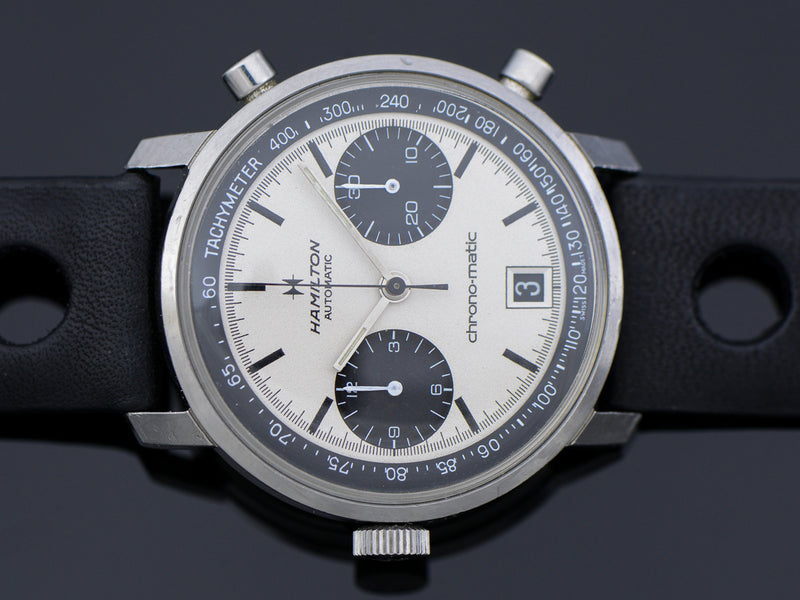 Hamilton Chrono-Matic "A" Caliber 11 Automatic Panda Vintage Watch