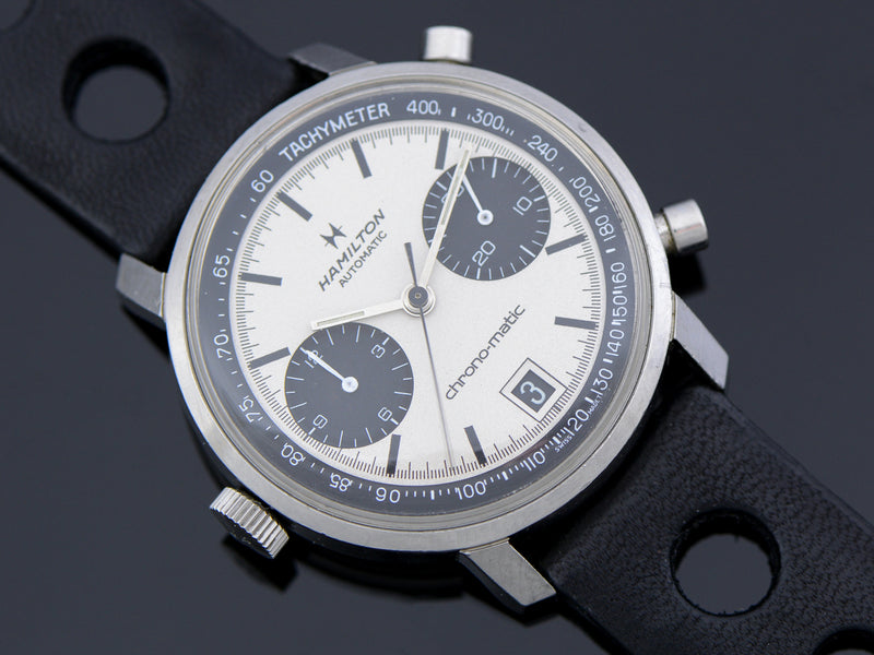 Hamilton Chrono-Matic "A" Caliber 11 Automatic Panda Vintage Watch