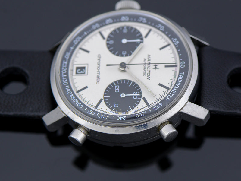 Hamilton Chrono-Matic "A" Caliber 11 Automatic Panda Vintage Watch