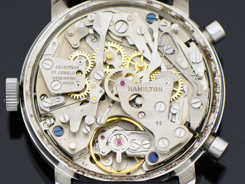 Hamilton Chrono-Matic "A" Caliber 11 Automatic Panda Vintage Watch Movement
