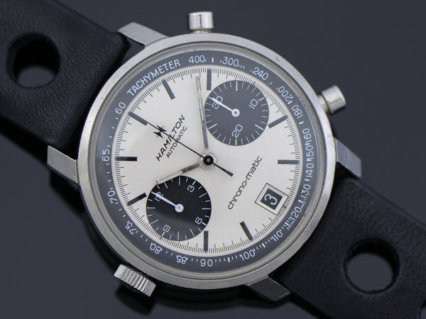 Hamilton Chrono-Matic "A" Caliber 11 Automatic Panda Vintage Watch
