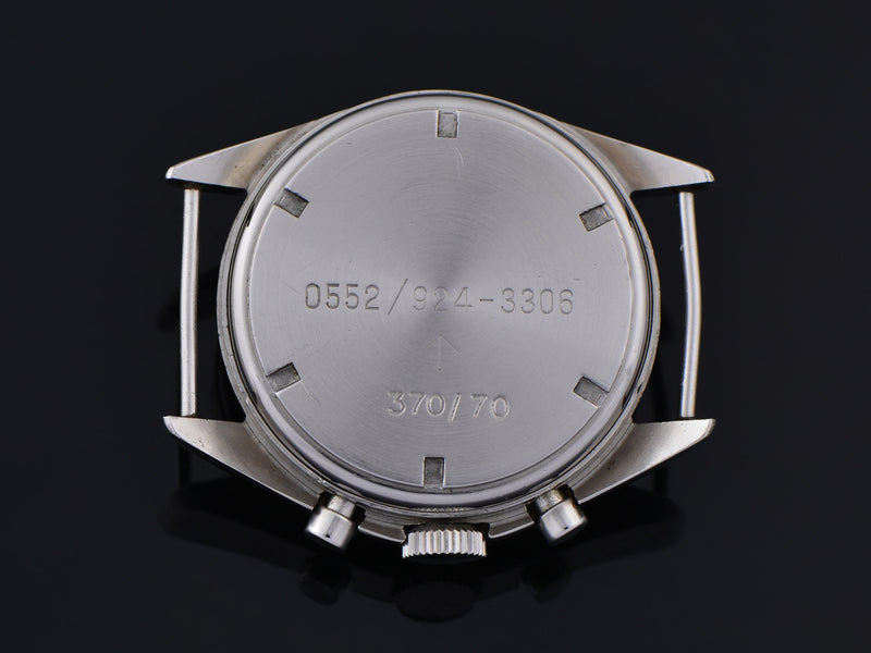 Hamilton Chronograph Valjoux 7733 British Royal Navy Pilot's Asymmetric Watch Case Back