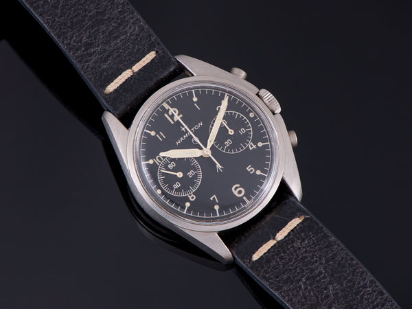 Hamilton Chronograph Valjoux 7733 British Royal Navy Pilot's Asymmetric Watch