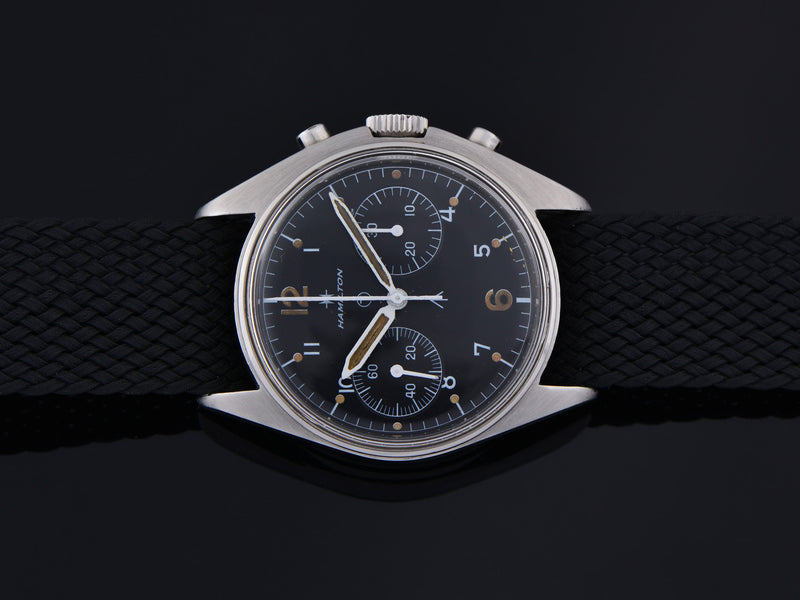 Hamilton Chronograph Valjoux 7733 British Royal Navy Pilot's Asymmetric Watch