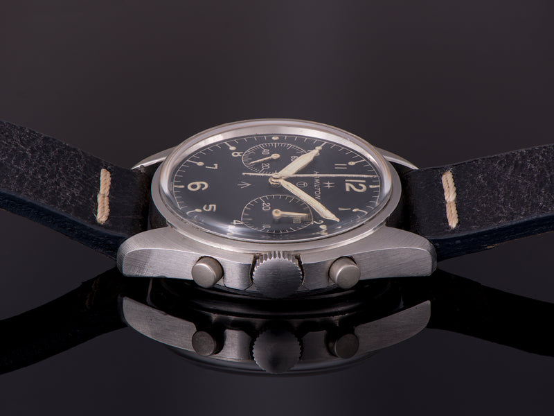 Hamilton Chronograph Valjoux 7733 British Royal Navy Pilot's Asymmetric Watch