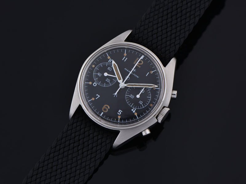 Hamilton Chronograph Valjoux 7733 British Royal Navy Pilot's Asymmetric Watch