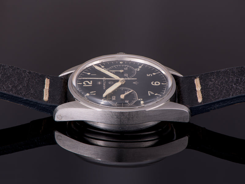 Hamilton Chronograph Valjoux 7733 British Royal Navy Pilot's Asymmetric Watch