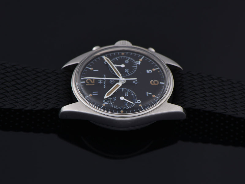 Hamilton Chronograph Valjoux 7733 British Royal Navy Pilot's Asymmetric Watch