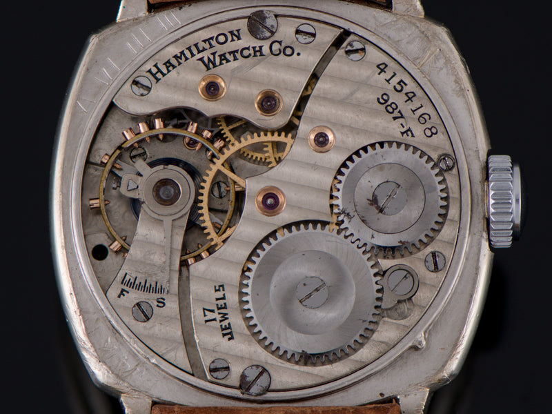 Hamilton Cushion 987-F Gold Watch Movement