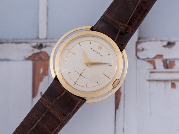 Hamilton Doublet 14K Yellow Gold Watch