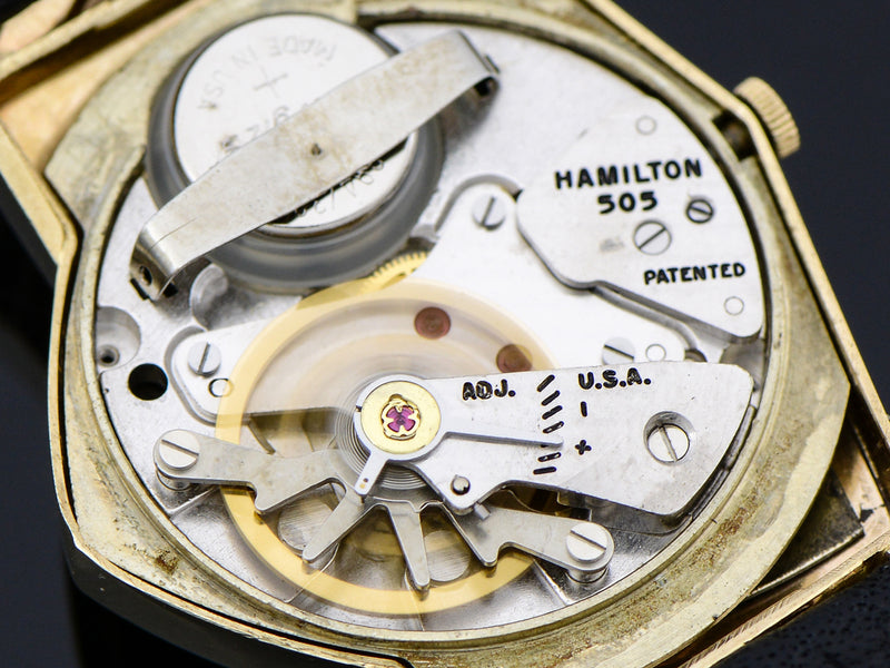 Hamilton Electric 14K Ventura Black Dial Vintage Watch 505 Electric Movement