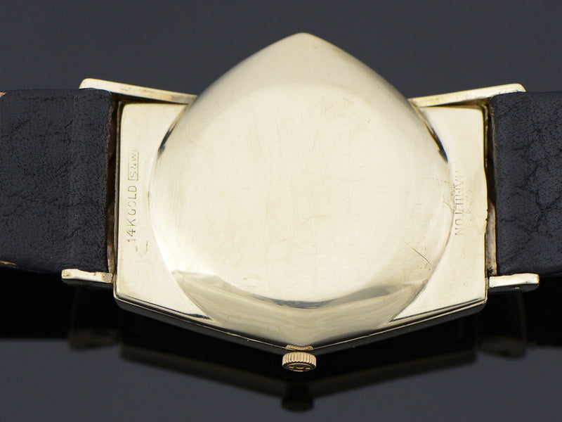Hamilton Electric 14K Ventura Black Dial Vintage Watch Case Back