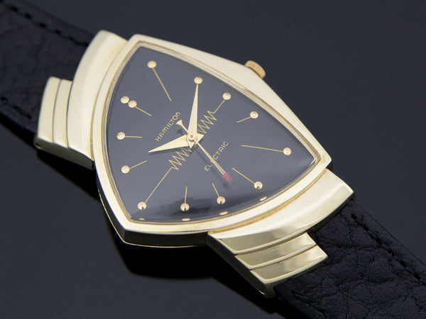 Hamilton Electric 14K Ventura Black Dial Vintage Watch