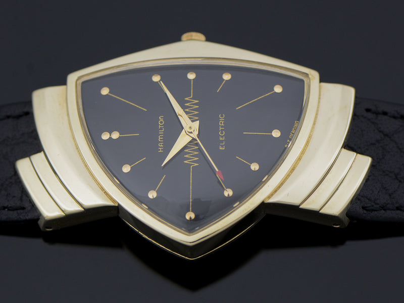 Hamilton Electric 14K Ventura Black Dial Vintage Watch