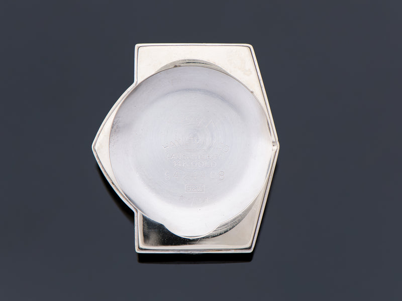 Hamilton Electric 14K White Gold Ventura Inner Watch Case Back