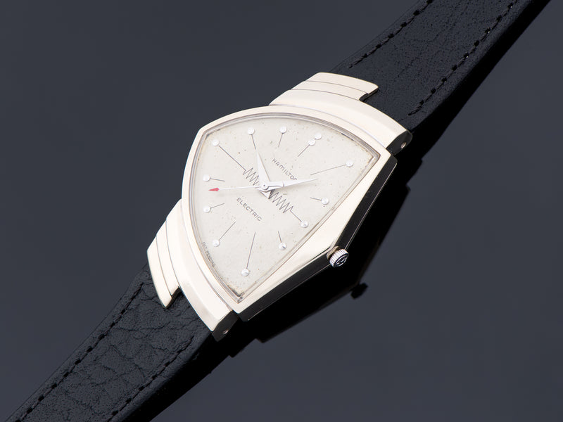 Hamilton Electric 14K White Gold Ventura Original Silver Dial Watch