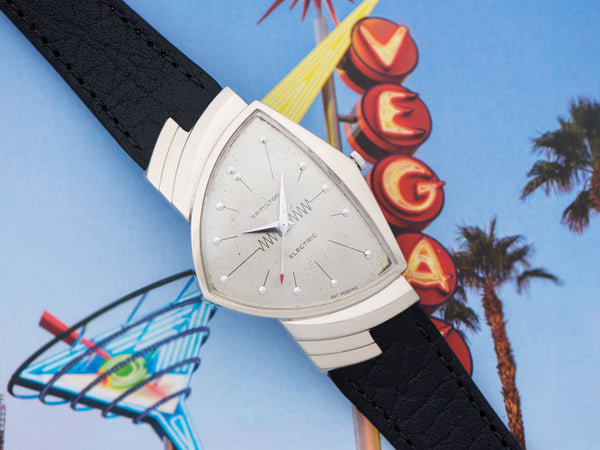 Hamilton Electric 14K White Gold Ventura Original Silver Dial Watch