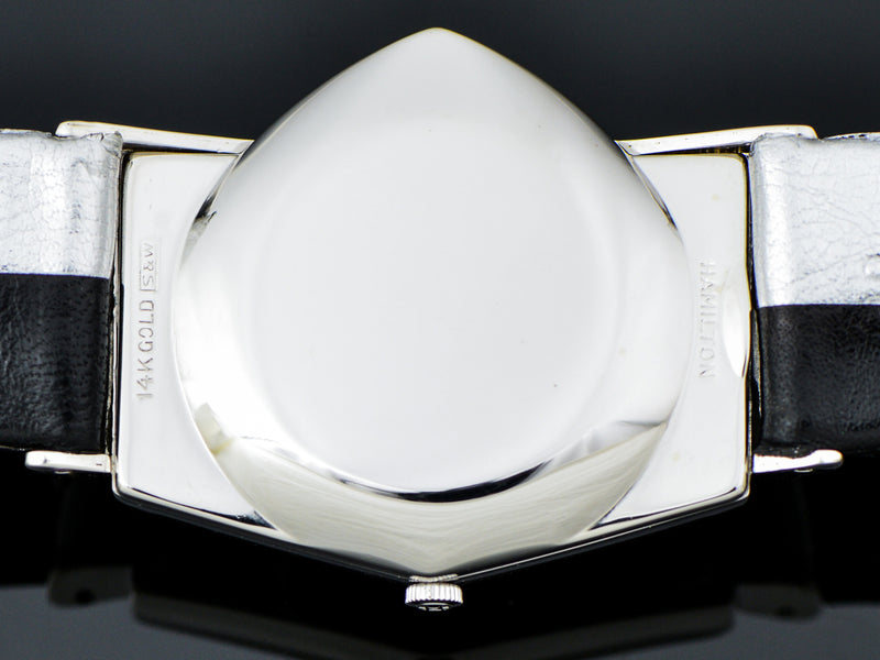 Hamilton Electric 14K White Gold Ventura Watch Case Back | Vintage