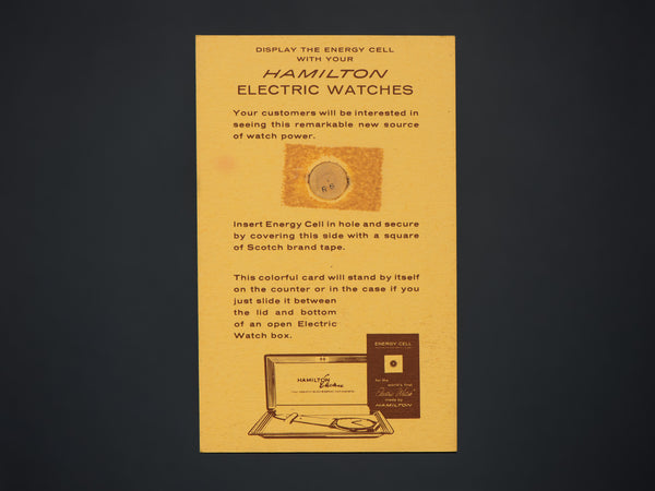 Hamilton Electric 500 Energy Cell Advertisement Back