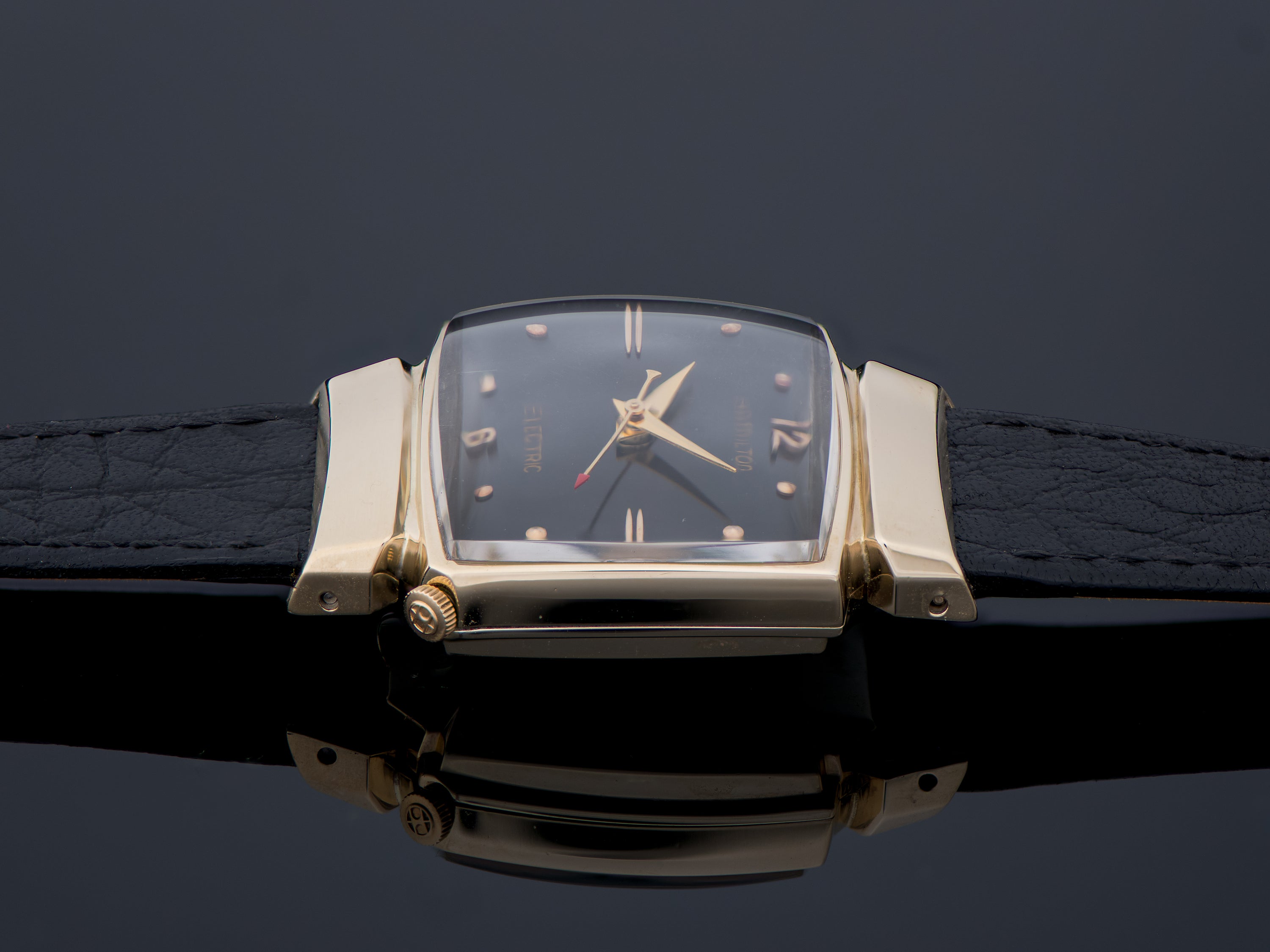 時計 HAMILTON MARTIN BLACK 10K Hamilton Ventura Elvis80 Skeleton Automatic Watch, 42.5 x 44.6mm